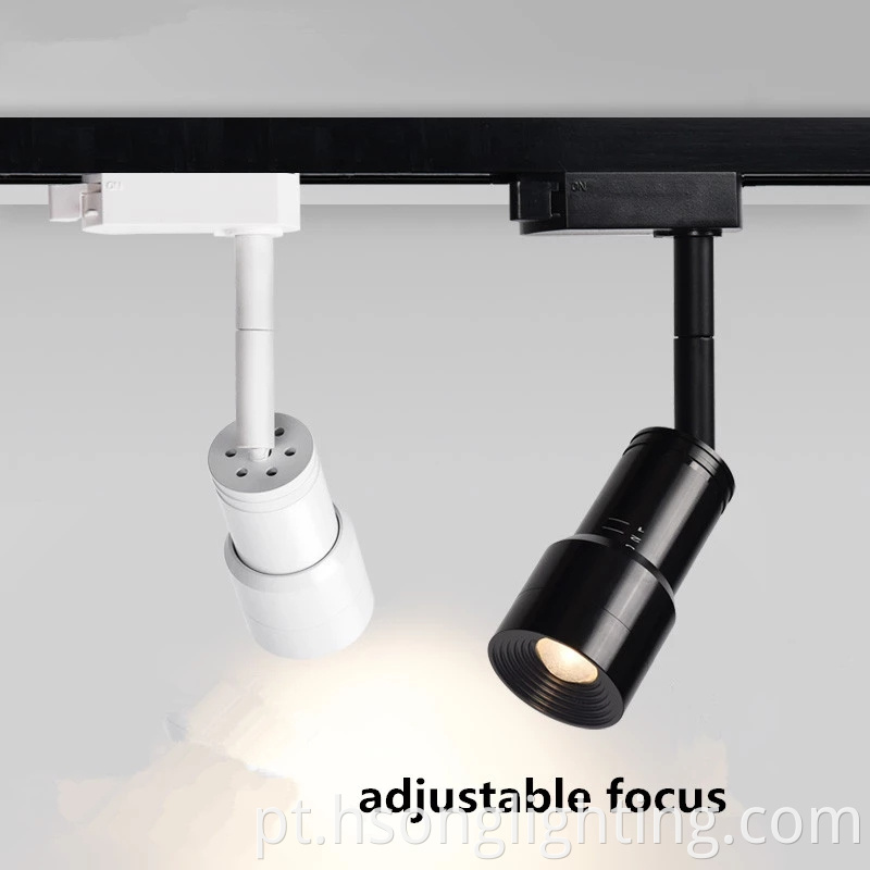 Design moderno trilha LED Luz alta lúmen montada na superfície zoomable spot spot luz 5w para iluminação interna